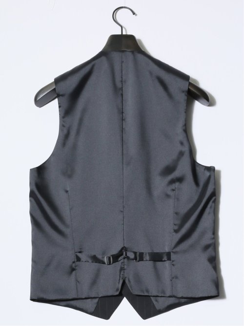 マルゾット/Marzotto ウール混 レギュラーフィット 2ボタン3ピーススーツ ストライプ黒