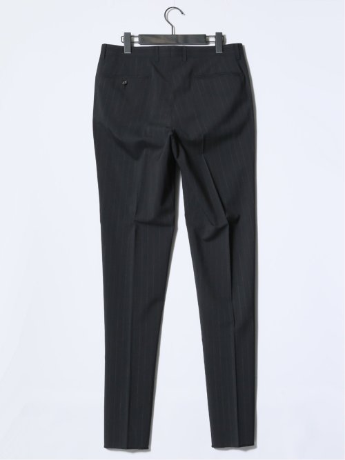 マルゾット/Marzotto ウール混 レギュラーフィット 2ボタン3ピーススーツ ストライプ黒