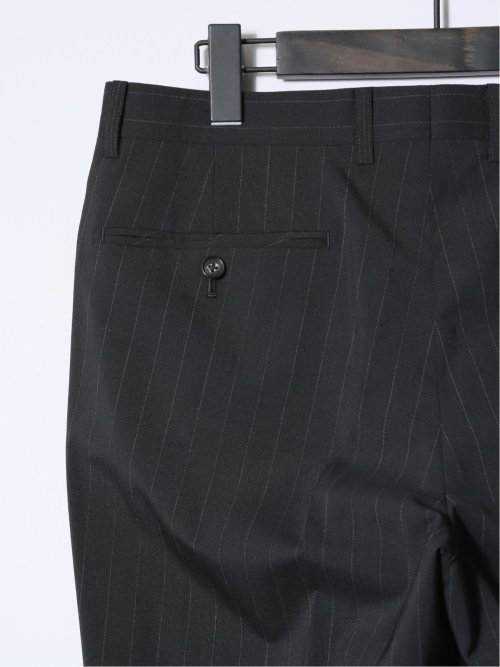 マルゾット/Marzotto ウール混 レギュラーフィット 2ボタン3ピーススーツ ストライプ黒