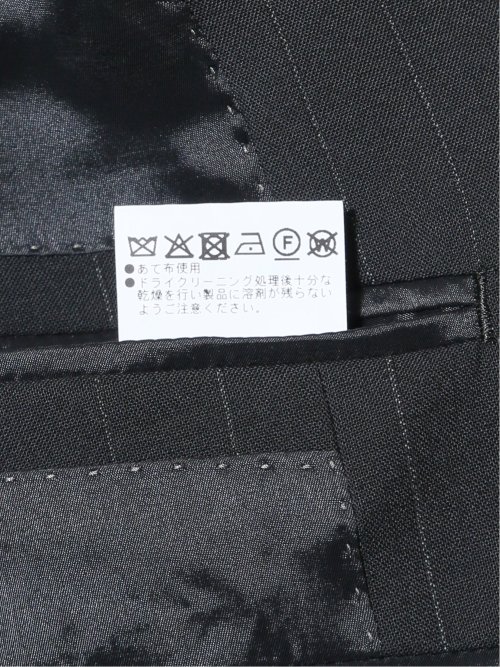 マルゾット/Marzotto ウール混 レギュラーフィット 2ボタン3ピーススーツ ストライプ黒