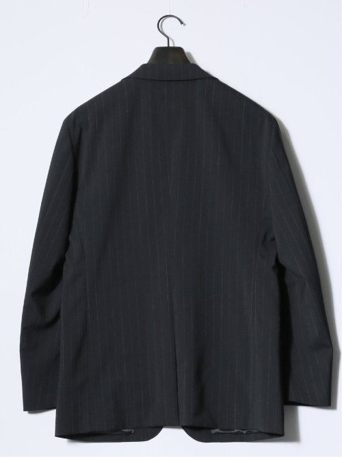 マルゾット/Marzotto ウール混 レギュラーフィット 2ボタン3ピーススーツ ストライプ黒