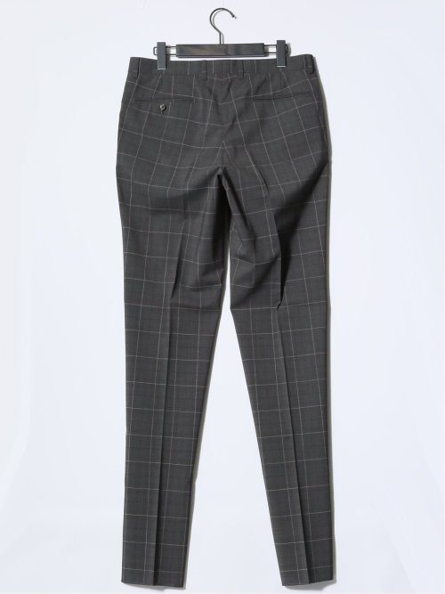 マルゾット/Marzotto ウール混 レギュラーフィット 2ボタン3ピーススーツ チェックグレー