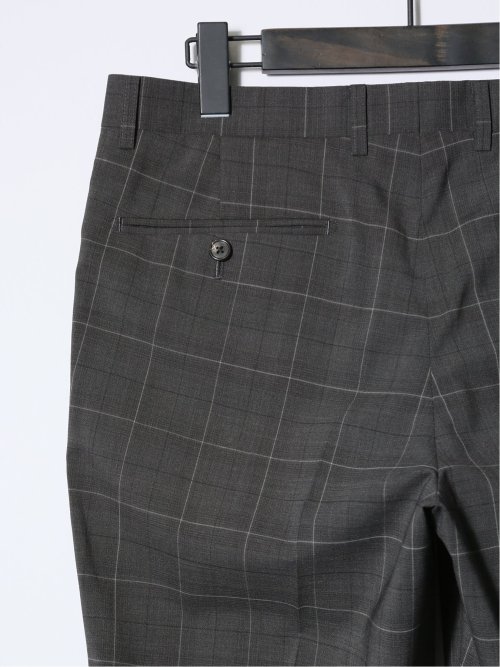 マルゾット/Marzotto ウール混 レギュラーフィット 2ボタン3ピーススーツ チェックグレー