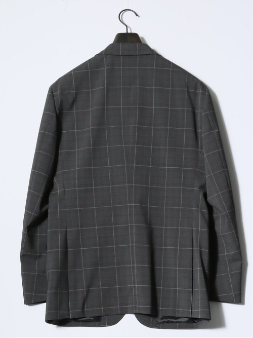 マルゾット/Marzotto ウール混 レギュラーフィット 2ボタン3ピーススーツ チェックグレー