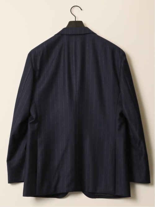 マルゾット/Marzotto ウール レギュラーフィット 2ボタン3ピーススーツ ストライプ紺