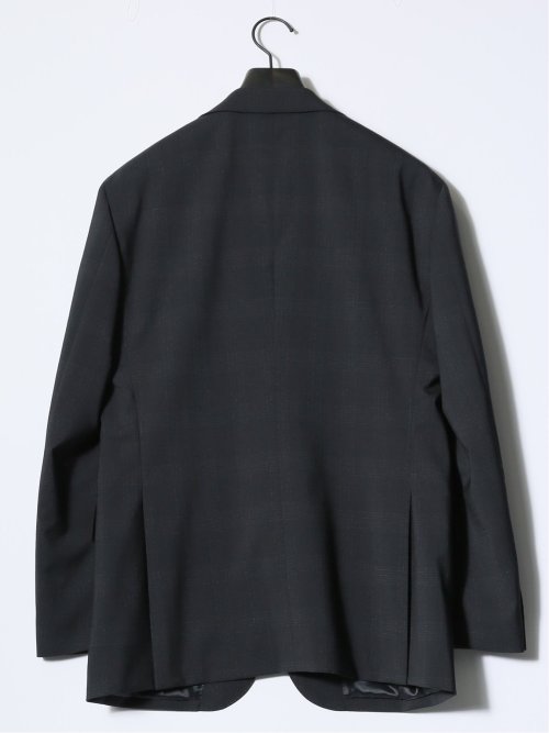 マルゾット/Marzotto ウール混 レギュラーフィット 2ボタン3ピーススーツ チェック黒