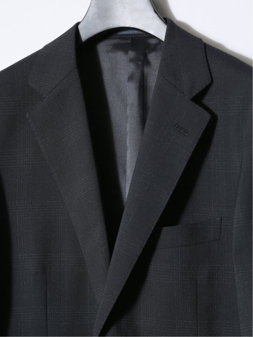 マルゾット/Marzotto ウール混 レギュラーフィット 2ボタン3ピーススーツ チェック黒