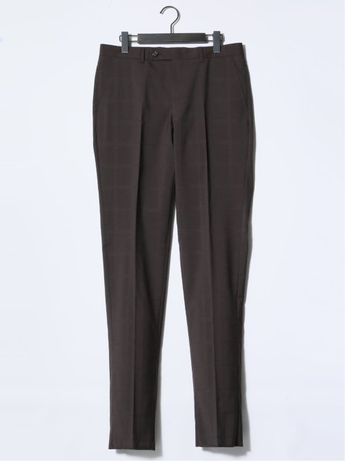 マルゾット/Marzotto ウール混 レギュラーフィット 2ボタン3ピーススーツ シャドーチェック茶