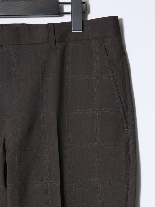 マルゾット/Marzotto ウール混 レギュラーフィット 2ボタン3ピーススーツ シャドーチェック茶