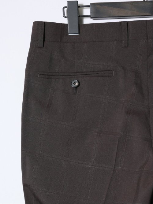 マルゾット/Marzotto ウール混 レギュラーフィット 2ボタン3ピーススーツ シャドーチェック茶