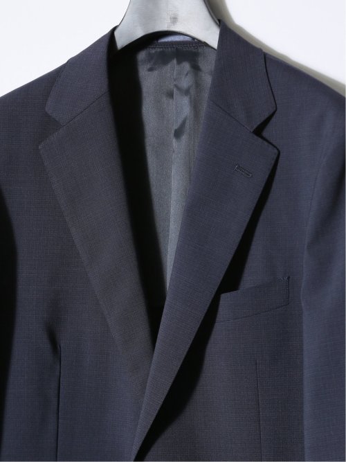 マルゾット/Marzotto ウール混 レギュラーフィット 2ボタン3ピーススーツ チェック紺