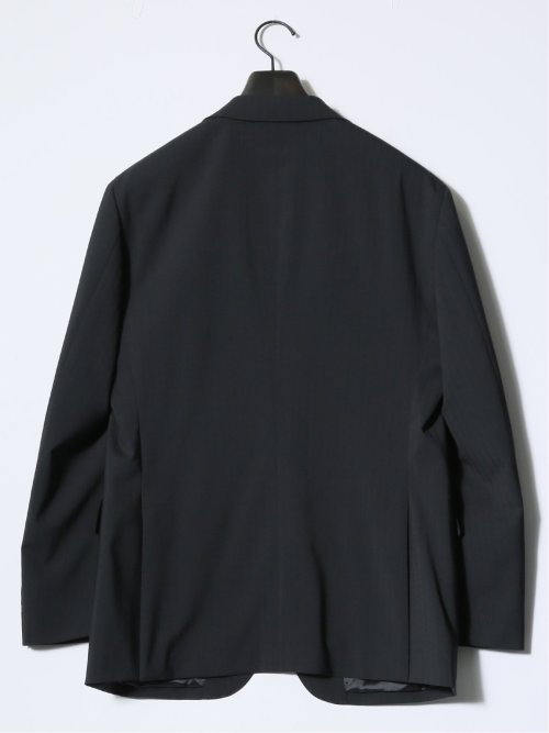 マルゾット/Marzotto ウール混 レギュラーフィット 2ボタン3ピーススーツ シャドーストライプ黒