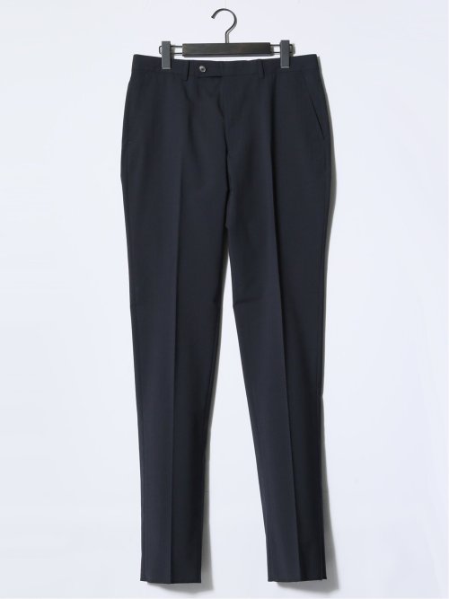 マルゾット/Marzotto ウール混 レギュラーフィット 2ボタン3ピーススーツ シャドーストライプ紺