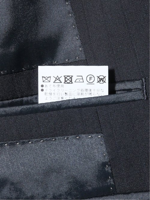 マルゾット/Marzotto ウール混 レギュラーフィット 2ボタン3ピーススーツ シャドーストライプ紺