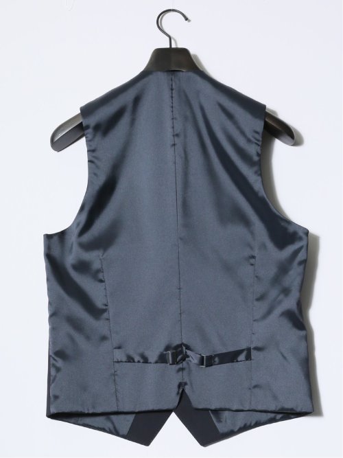 マルゾット/Marzotto ウール混 レギュラーフィット 2ボタン3ピーススーツ シャドーストライプ紺