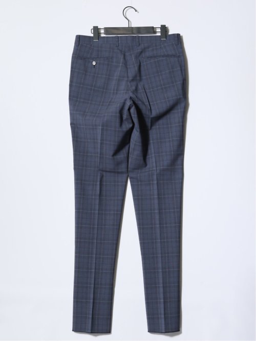 マルゾット/Marzotto ウール混 レギュラーフィット 2ボタン3ピーススーツ チェック青