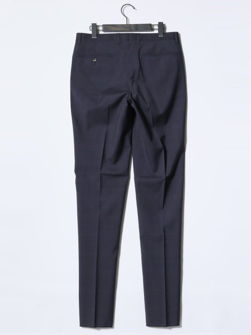 マルゾット/Marzotto ウール レギュラーフィット 2ボタン3ピーススーツ チェック紺