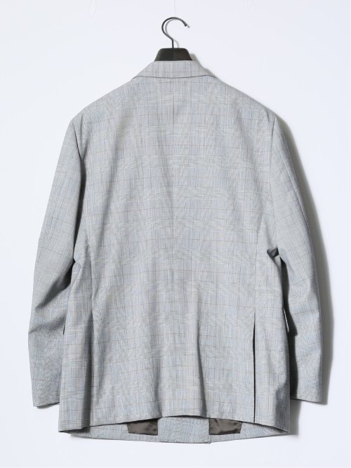 マルゾット/Marzotto ウール レギュラーフィット 2ボタン2ピーススーツ チェックグレー