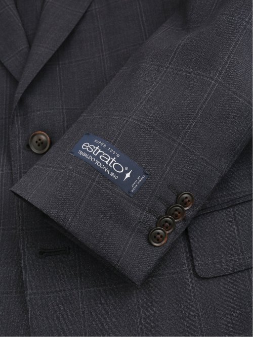 【大きいサイズ】グランバック/GRAND-BACK ウール100% 2ボタン2ピーススーツ 千鳥