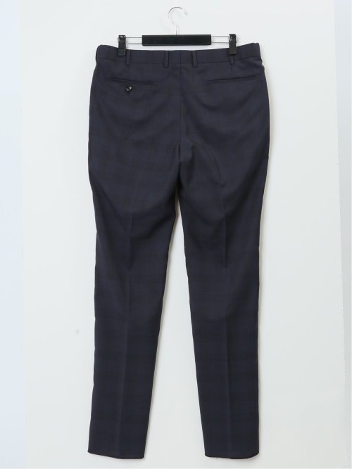 【大きいサイズ】グランバック/GRAND-BACK ウール混 2ボタン2ピーススーツ シャドーチェック紺