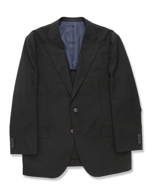 【大きいサイズ】グランバック/GRAND-BACK ウール混 2ボタン2ピーススーツ 黒