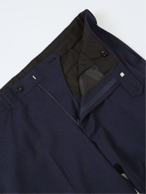 【大きいサイズ】グランバック/GRAND-BACK 2ボタン2ピーススーツ ミニチェック紺