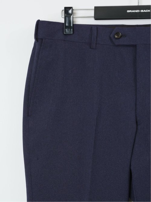 【大きいサイズ】グランバック/GRAND-BACK 2ボタン2ピーススーツ ミニチェック紺