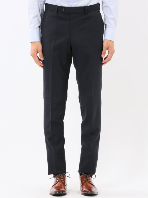 マルゾット ウール混 レギュラーフィット 2ボタン2ピーススーツ チェック紺(セットアップ可能)