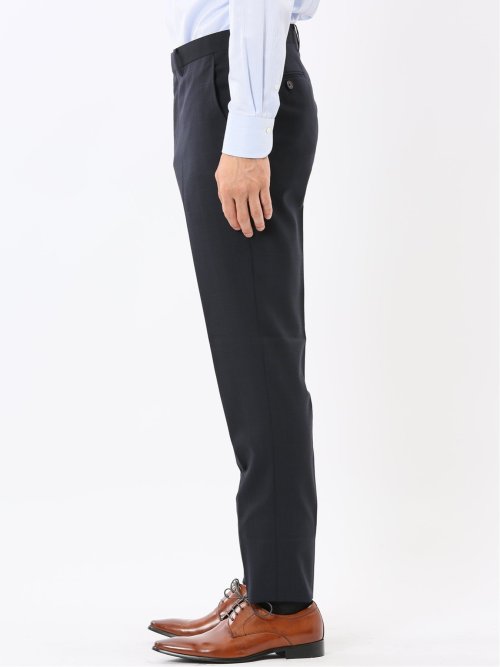 マルゾット ウール混 レギュラーフィット 2ボタン2ピーススーツ チェック紺(セットアップ可能)