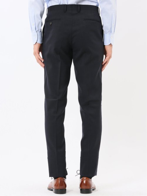 マルゾット ウール混 レギュラーフィット 2ボタン2ピーススーツ チェック紺(セットアップ可能)