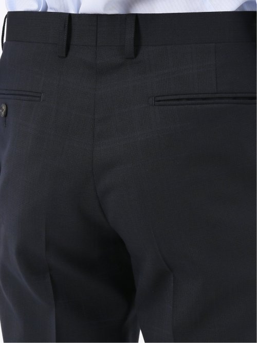 マルゾット ウール混 レギュラーフィット 2ボタン2ピーススーツ チェック紺(セットアップ可能)