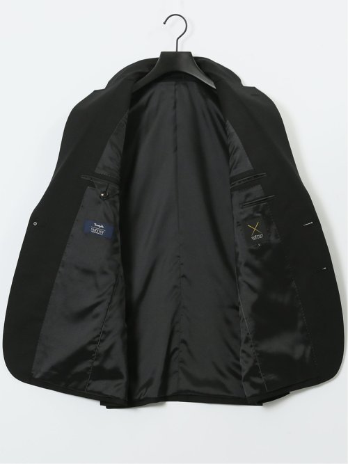 マルゾット ウール混 レギュラーフィット 2ボタン2ピーススーツ シャドーチェック黒(セットアップ可能)