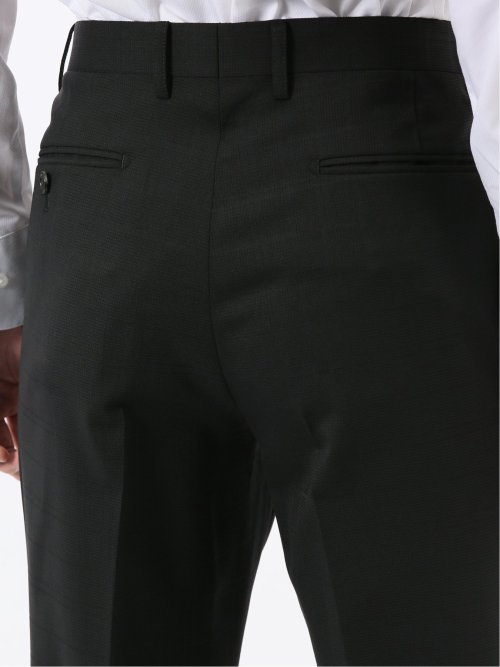 マルゾット ウール混 レギュラーフィット 2ボタン2ピーススーツ シャドーチェック黒(セットアップ可能)