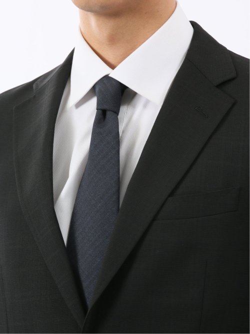 マルゾット ウール混 レギュラーフィット 2ボタン2ピーススーツ シャドーチェック黒(セットアップ可能)