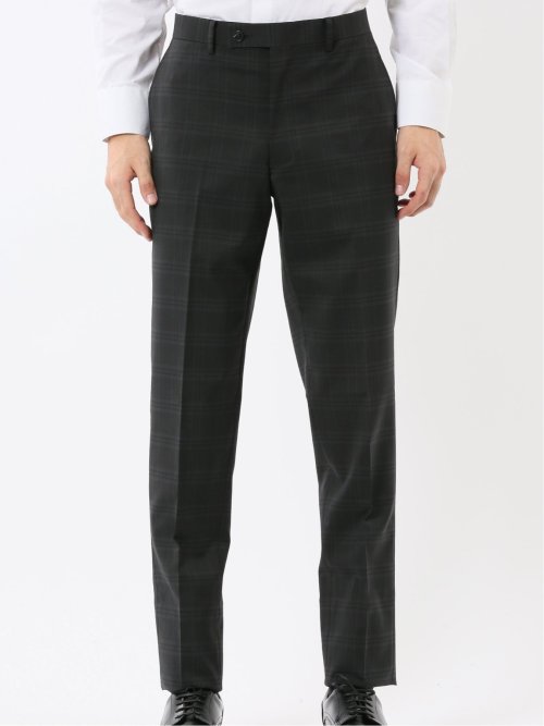 マルゾット ウール混 レギュラーフィット 2ボタン2ピーススーツ チェックグレー(セットアップ可能)