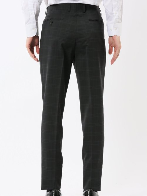 マルゾット ウール混 レギュラーフィット 2ボタン2ピーススーツ チェックグレー(セットアップ可能)