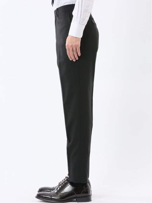 マルゾット ウール混 レギュラーフィット 2ボタン2ピーススーツ シャドーストライプ黒(セットアップ可能)