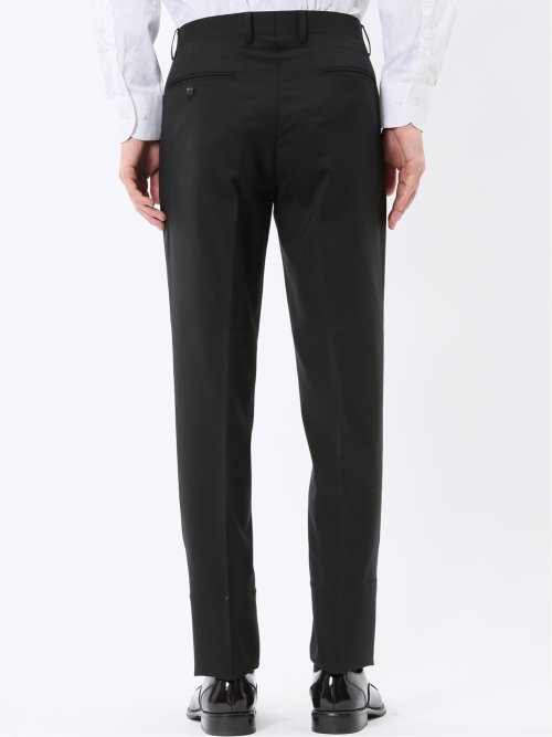 マルゾット ウール混 レギュラーフィット 2ボタン2ピーススーツ シャドーストライプ黒(セットアップ可能)