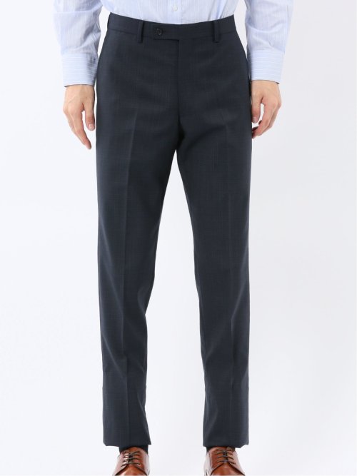 マルゾット ウール混 レギュラーフィット 2ボタン2ピーススーツ 組織紺(セットアップ可能)