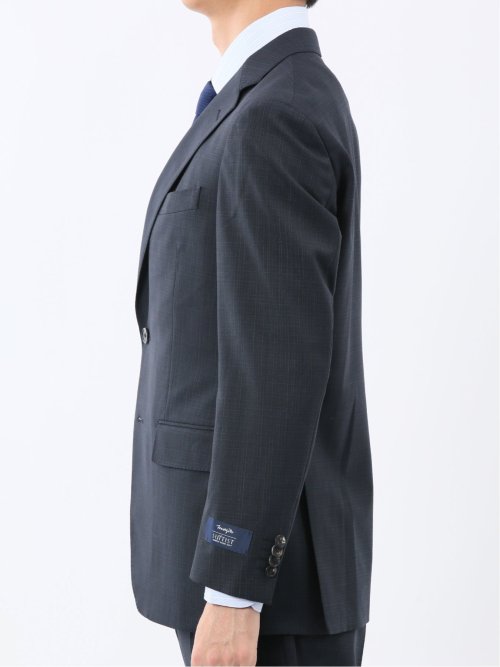 マルゾット ウール混 レギュラーフィット 2ボタン2ピーススーツ 組織紺(セットアップ可能)