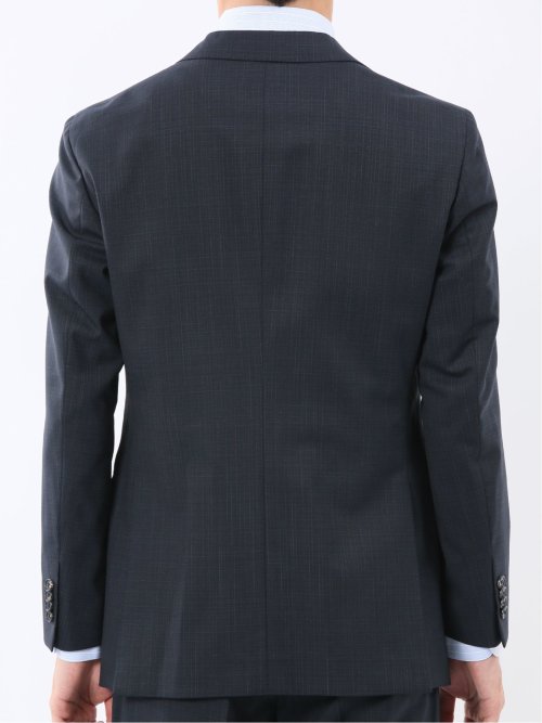 マルゾット ウール混 レギュラーフィット 2ボタン2ピーススーツ 組織紺(セットアップ可能)