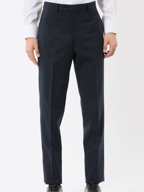 マルゾット ウール混 レギュラーフィット 2ボタン2ピーススーツ シャドーストライプ紺(セットアップ可能)