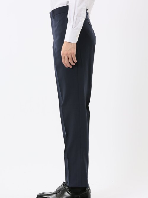 マルゾット ウール混 レギュラーフィット 2ボタン2ピーススーツ シャドーストライプ紺(セットアップ可能)