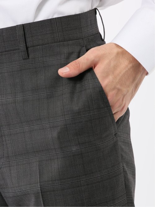 マルゾット ウール レギュラーフィット 2ボタン2ピーススーツ チェックグレー(セットアップ可能)