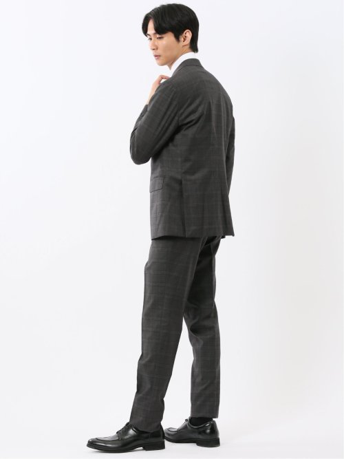 マルゾット ウール レギュラーフィット 2ボタン2ピーススーツ チェックグレー(セットアップ可能)