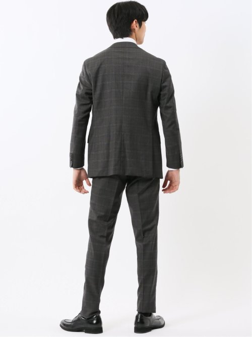 マルゾット ウール レギュラーフィット 2ボタン2ピーススーツ チェックグレー(セットアップ可能)