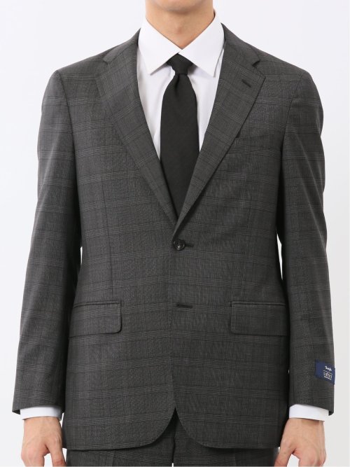 マルゾット ウール レギュラーフィット 2ボタン2ピーススーツ チェックグレー(セットアップ可能)