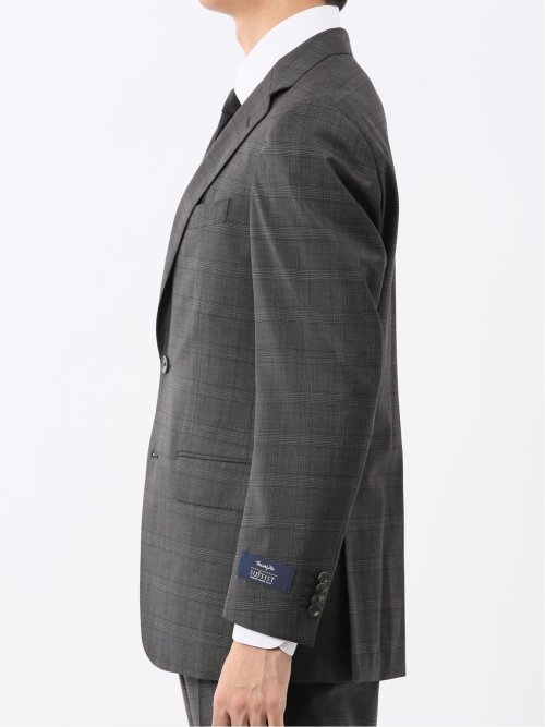 マルゾット ウール レギュラーフィット 2ボタン2ピーススーツ チェックグレー(セットアップ可能)