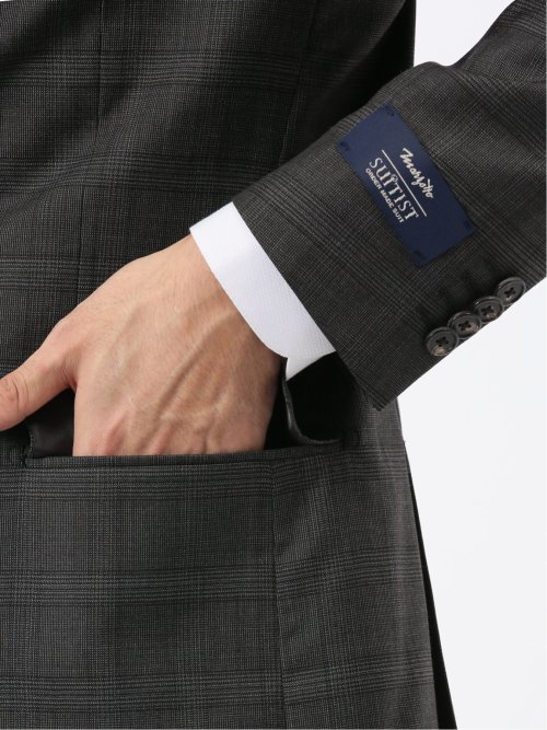 マルゾット ウール レギュラーフィット 2ボタン2ピーススーツ チェックグレー(セットアップ可能)