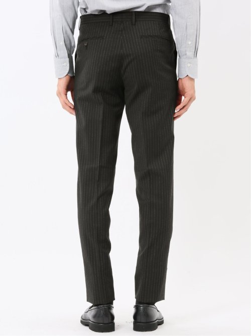 マルゾット ウール レギュラーフィット 2ボタン2ピーススーツ ストライプ黒(セットアップ可能)